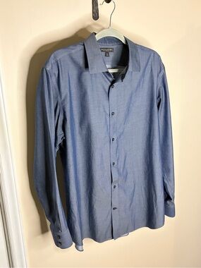 Banana Republic Men’s Slate Blue Slim Fit Dress Shirt #1080